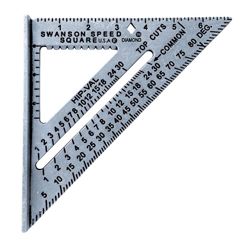 Picture of Swanson 2040744 7.25 x 7 in. Aluminum Speed Square&#44; Gray