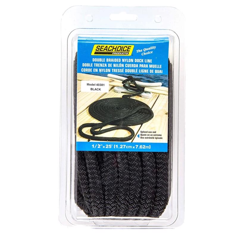 Picture of Seachoice 8116807 Nylon Dock Lines&#44; Black