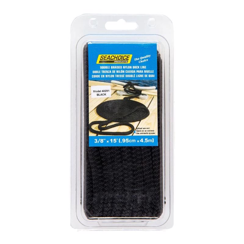 Picture of Seachoice 8116808 0.37 in. Nylon Dock Lines&#44; Black