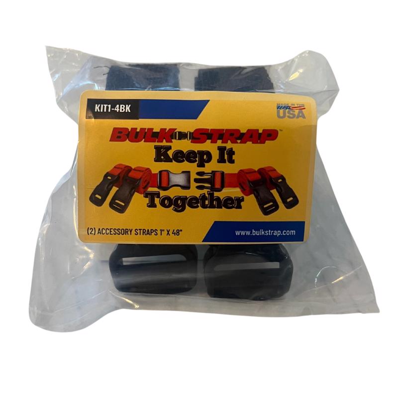 8113491 1 in. x 4 ft. Utility Strap, Black - 175 lbs - Pack of 2