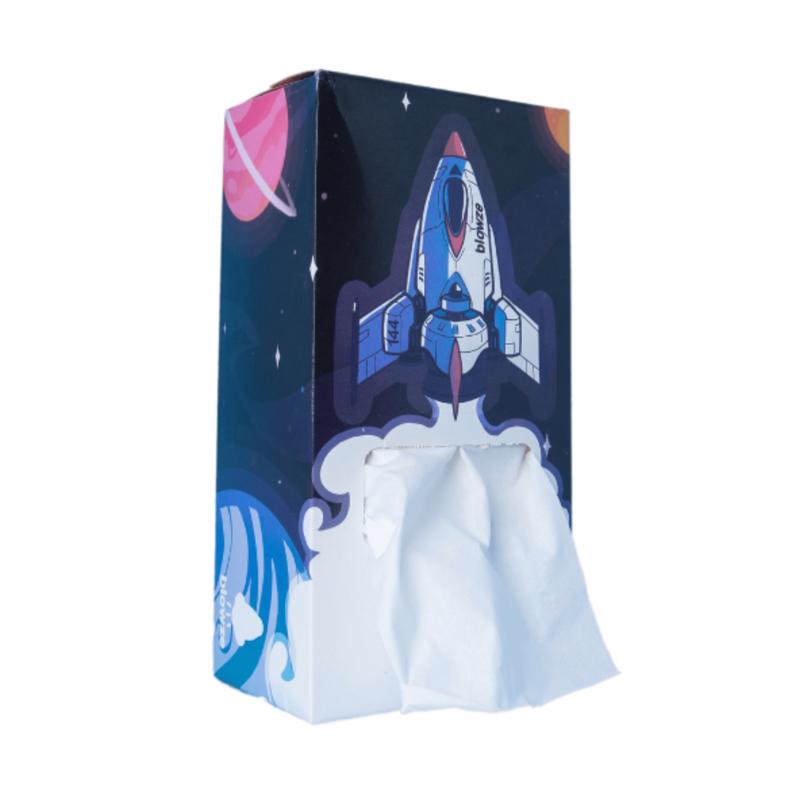 Picture of Blowze Tissues 6085855 124 Count Snot Rocket Facial Tissue&#44; Blue - Pack of 24