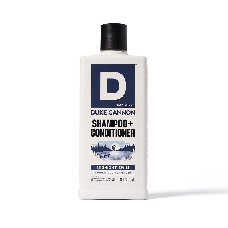 Picture of Duke Cannon 9109001 14 oz Midnight Swim Sandalwood & Lavender Scent Shampoo Plus Conditioner