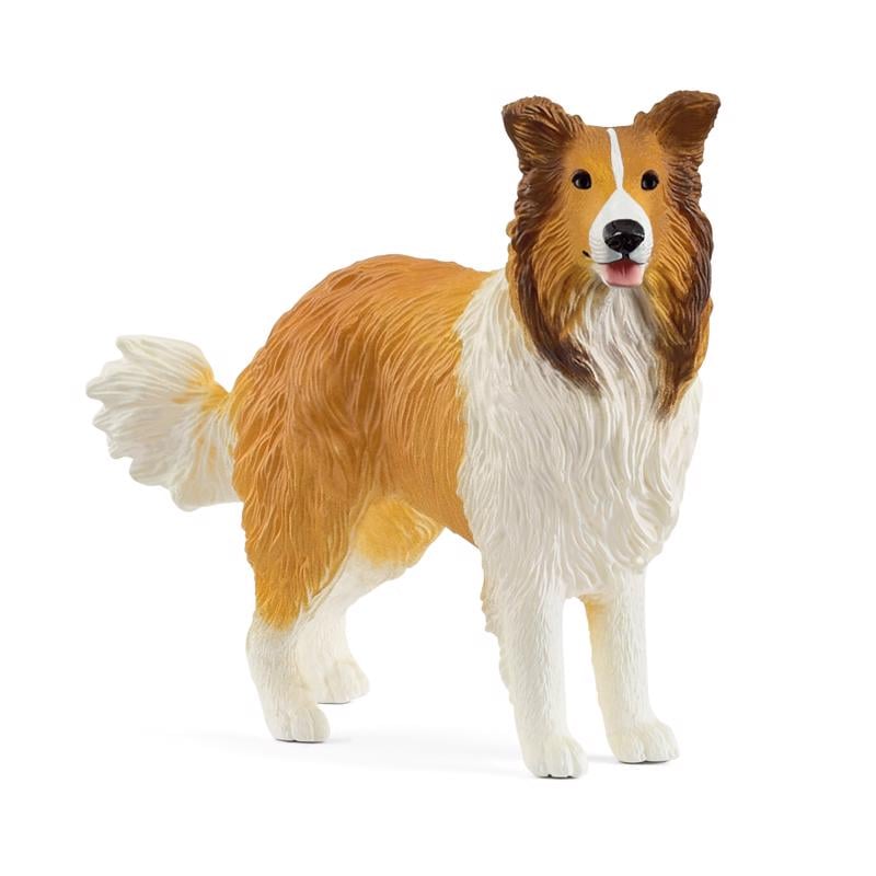 9109932 White & Brown Collie Figurine - Pack of 5