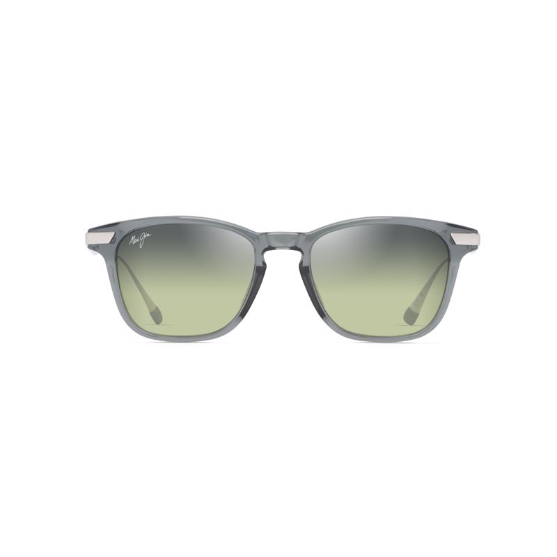 Picture of Maui Jim 8117529 ManaOlana Unisex Shiny Trans Grey with Silver Frame Maui HT Lens Polarized Sunglasses