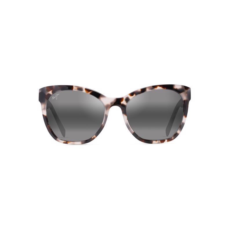 Picture of Maui Jim 8117543 Womens Alulu White Tokyo Tortoise Neutral Gray Lens Polarized Frame Sunglasses