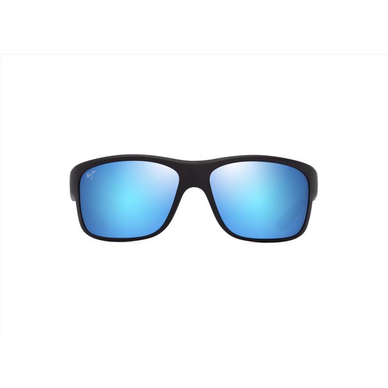 Picture of Maui Jim 8117524 Mens Southern Cross Matte Black & Blue Hawaii Lens Polarized Frame Sunglasses