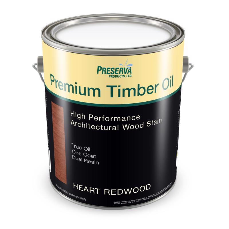 Picture of Preserva 1037698 1 gal Premium Transparent Matte Heart Redwood Based Alkyd Penetrating Timber Oil - Pack of 4