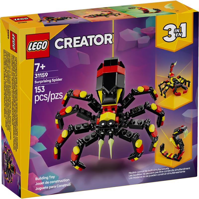 Picture of LEGO 9106532 3 in 1 Creator Wild Animal Surprising Spider Building Toy&#44; Scorpion or Snake - Multi Color