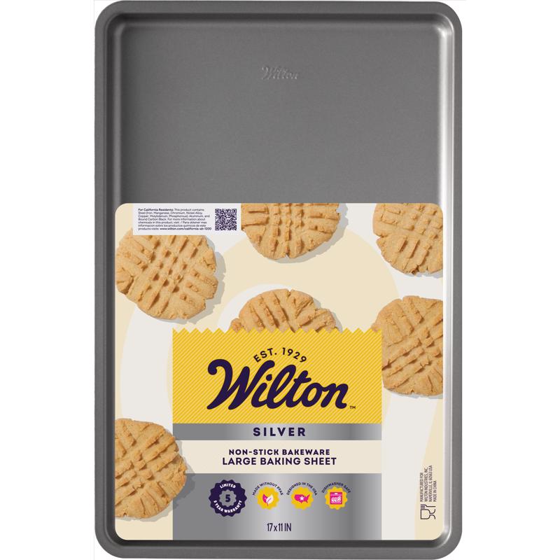 Picture of Wilton 6086366 17 x 11 in. Silver & Black Baking Sheet - Pack of 6