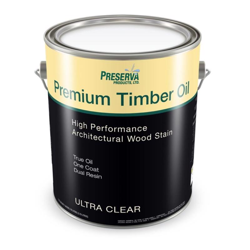 Picture of Preserva 1037695 Premium Transparent Matte Ultra Clear Oil-Based Alkyd Penetrating Timber Oil&#44; 1 gal - Pack of 4