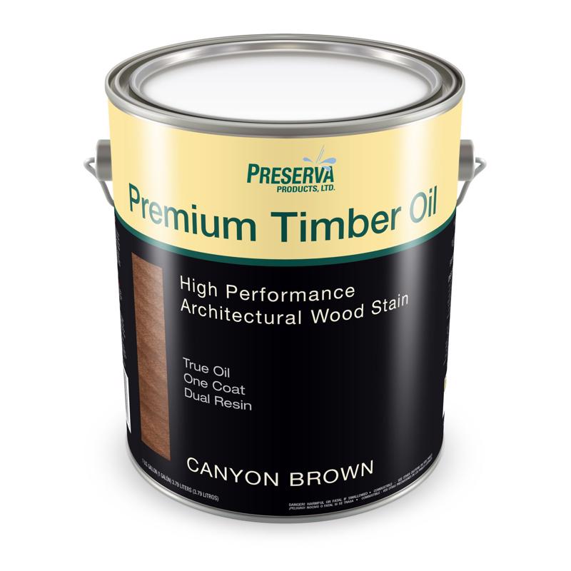Picture of Preserva 1037699 Premium Transparent Matte Canyon Brown Oil-Based Alkyd Penetrating Timber Oil&#44; 1 gal - Pack of 4