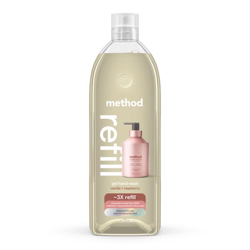 Picture of Method 9108425 34 oz Vanilla & Raspberry Scent Gel Hand Wash - Pack of 4