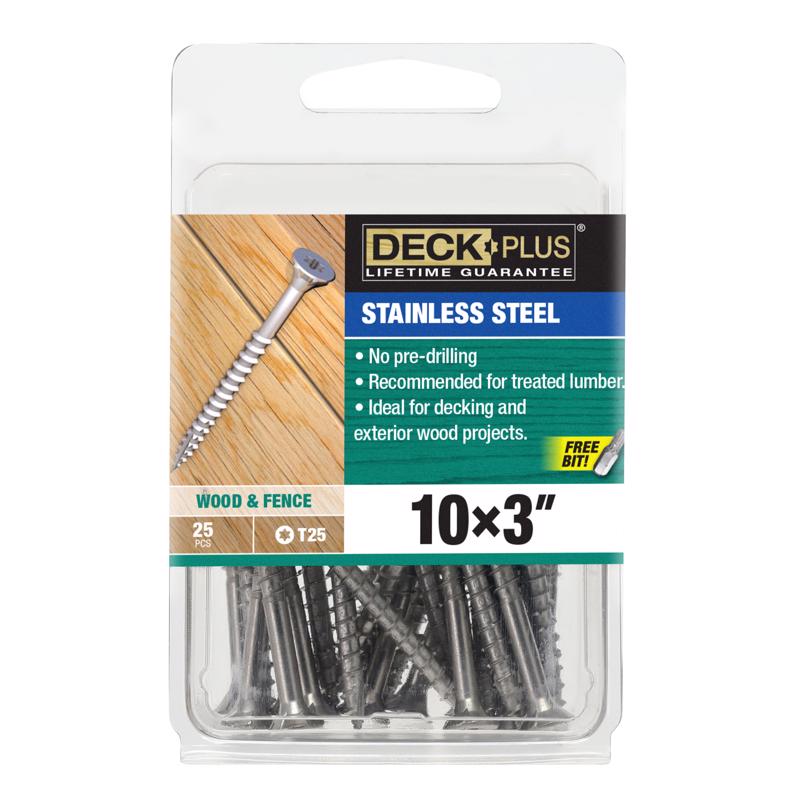 Picture of Hillman 5000554 3 in. Deck Plus Star Flat Head Screws - 10 gal - Pack of 25