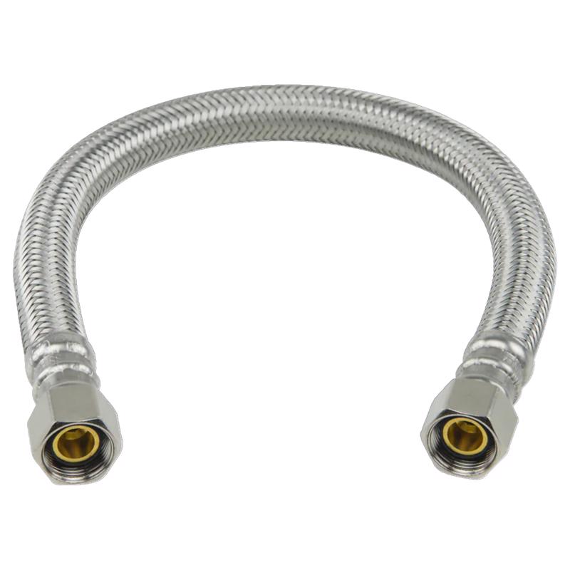 Picture of Brasscraft 4031084 0.375 x 0.375 x 12 in. Plumbshop Compression Braided Stainless Steel Faucet