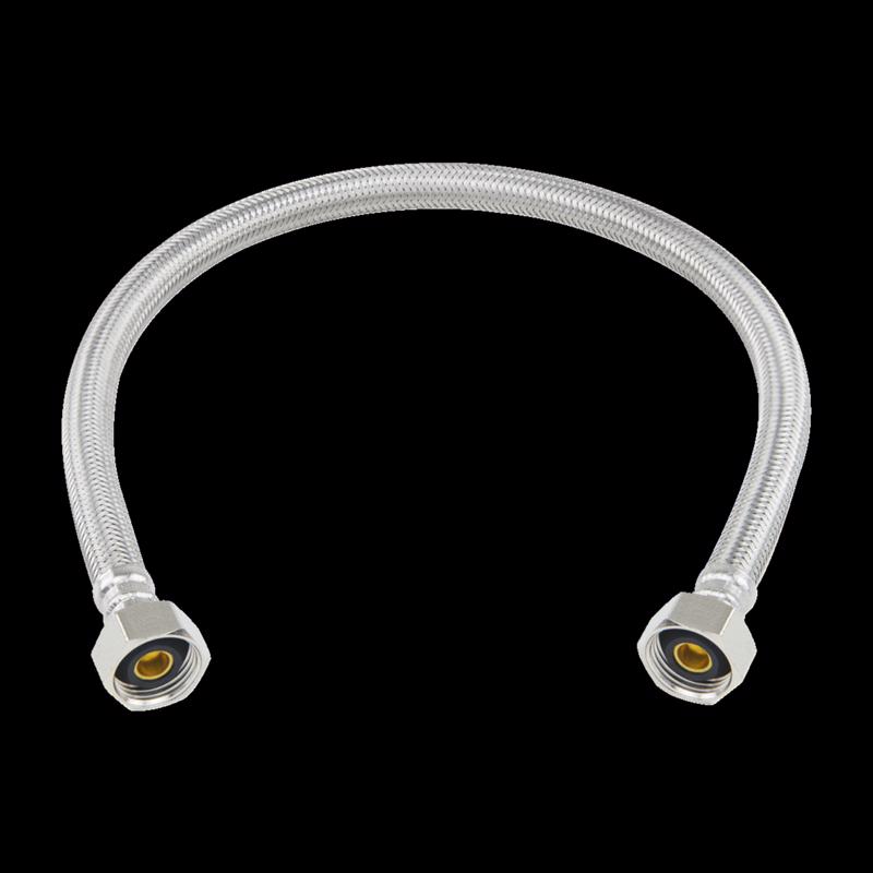 Picture of Brasscraft 4031056 0.5 x 0.5 in. x 20 ft. Plumbshop Braided Stainless Steel Hose&#44; Silver