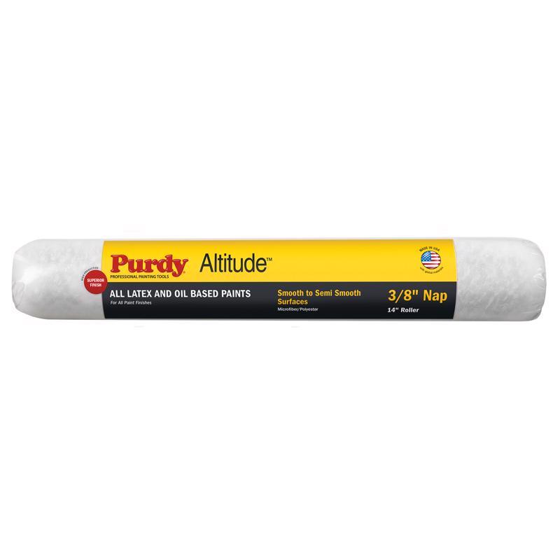1037428 14 x 0.375 in. Altitude Polyester Micro Regular Paint Roller Cover, White - Pack of 6