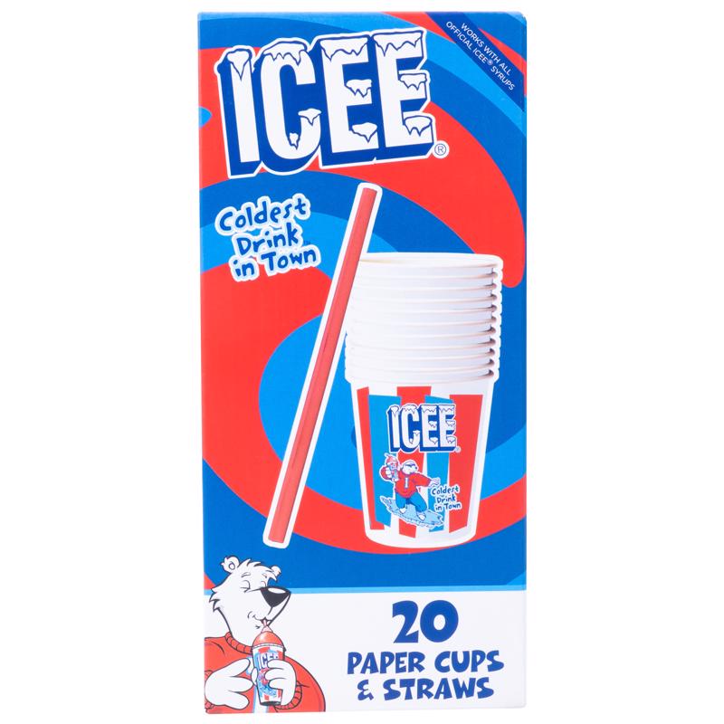 Picture of ICEE 9108832 Multi Color Paper Cups & Straws