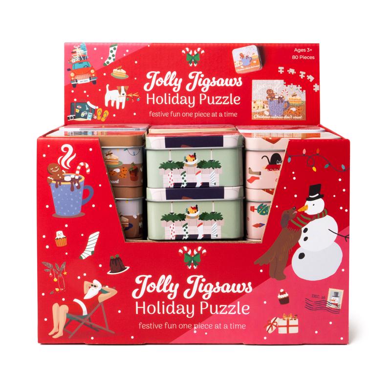 9107453 Holiday Mini Puzzles - 80 per Pack - Pack of 24