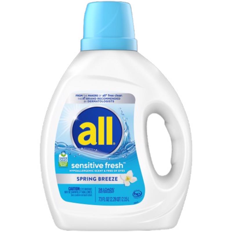 1037798 73 fl oz Sensitive Fresh Spring Breeze Scent Laundry Detergent Liquid