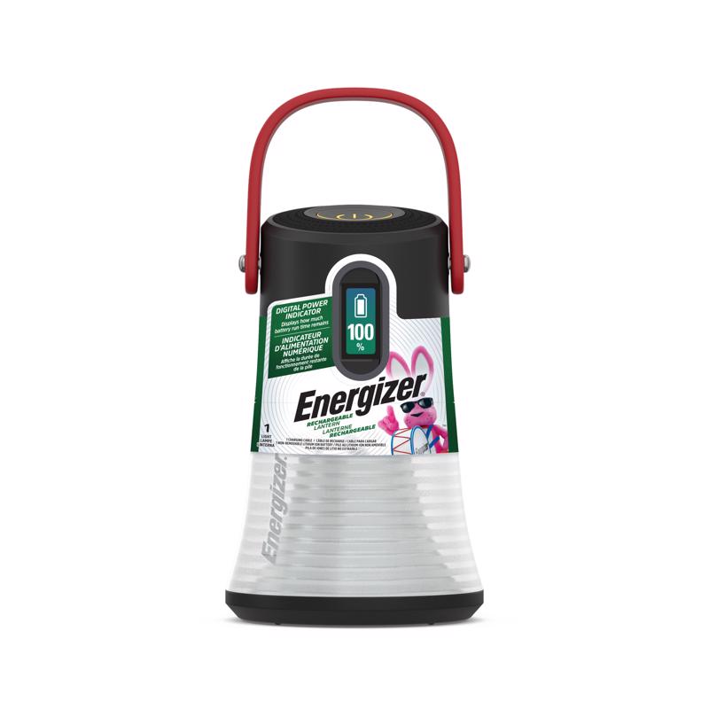 Picture of Energizer 3019760 500 Lumens Digital Power Indicator LED Lantern&#44; Black & White