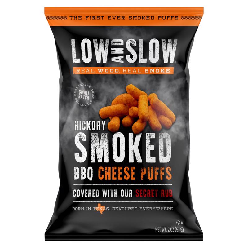 9107900 2 oz Bagged Hickory Smoked BBQ Cheese Puffs - Pack of 12
