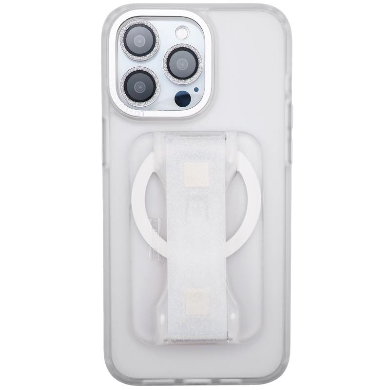 Picture of Lovehandle 3018464 Clear Crystal Glitter Phone Grip with Kickstand - All Mobile Devices