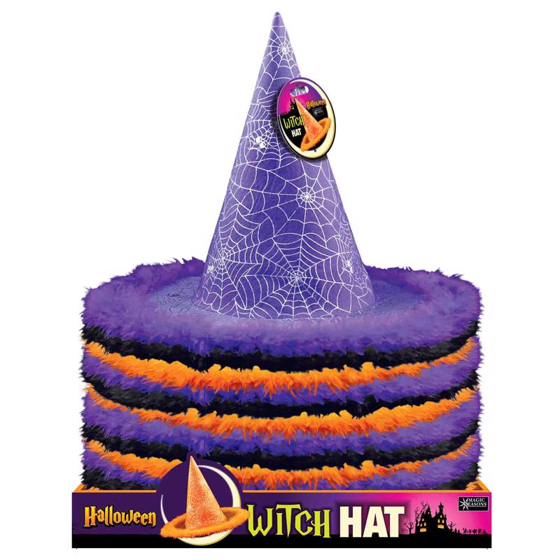 9106781 Halloween Spiderweb Witch Hat