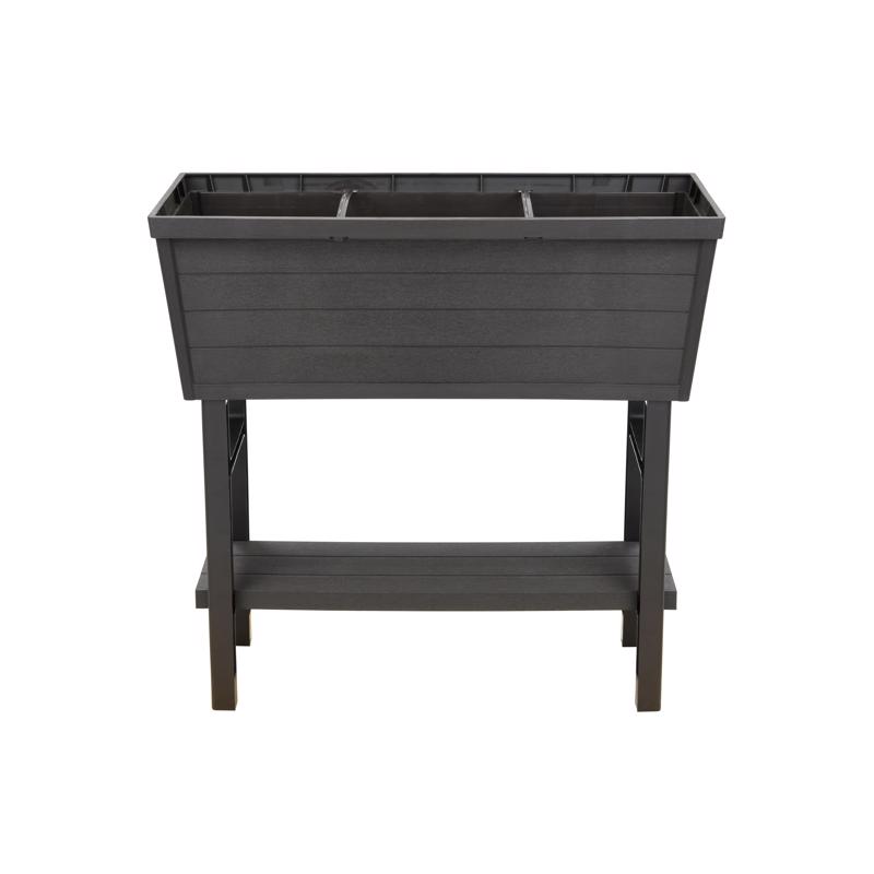 7036924 31 x 32.25 x 14.5 in. PP Plastic Elevated Garden Box, Brown