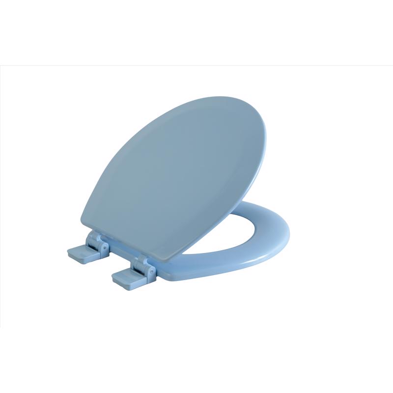 Picture of Oakbrooke 4027432 Collection Laurel Round Blue Wood Toilet Seat