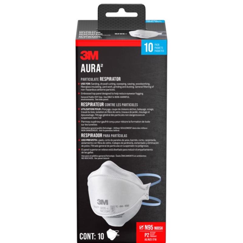 Picture of 3M 2023421 Aura N95 Dust Protection Particulate Respirator&#44; White - Pack of 10