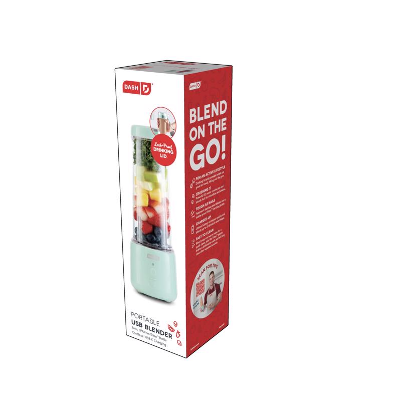 6087127 16 oz 50W Metal Plastic Blender, Blue