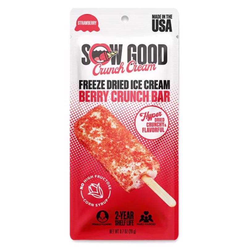 Picture of Sow Good 9107625 0.7 oz Berry Crunch Bar Freeze Dried Ice Cream