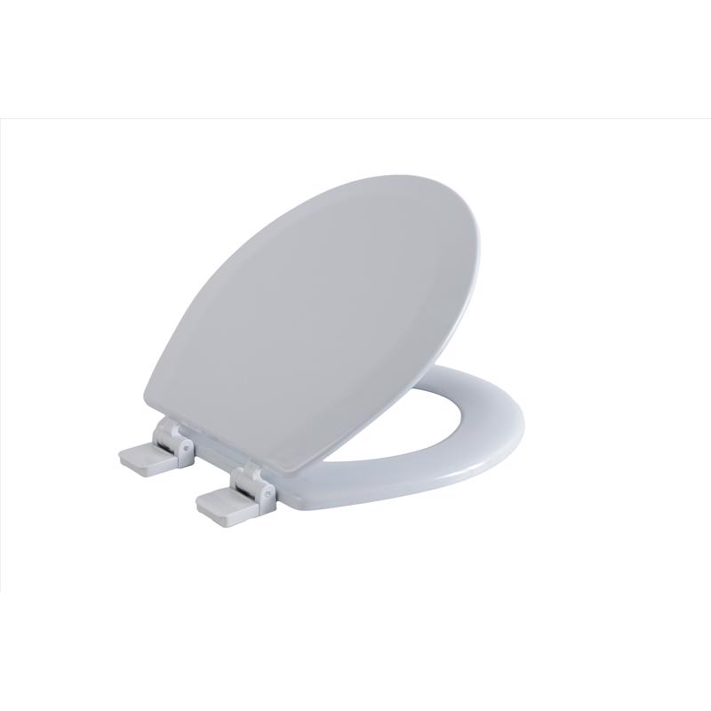 Picture of Oakbrooke 4027433 Collection Laurel Round Silver Wood Toilet Seat