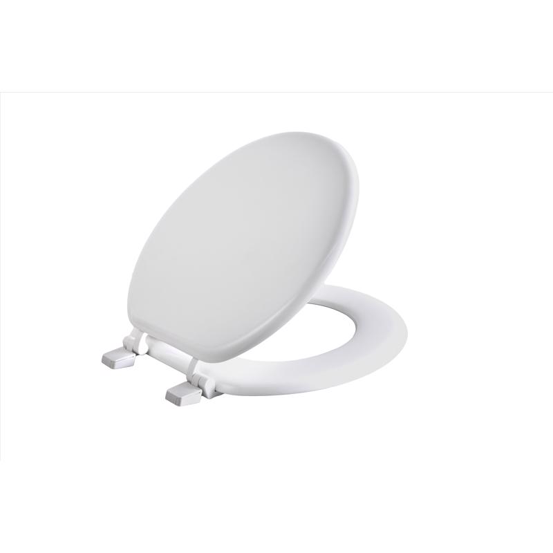 Picture of Oakbrooke 4027440 Collection Round White Wood Toilet Seat