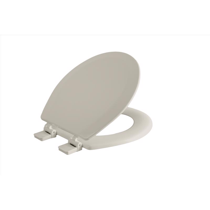Picture of Oakbrooke 4027431 Collection Laurel Round Bone Wood Toilet Seat