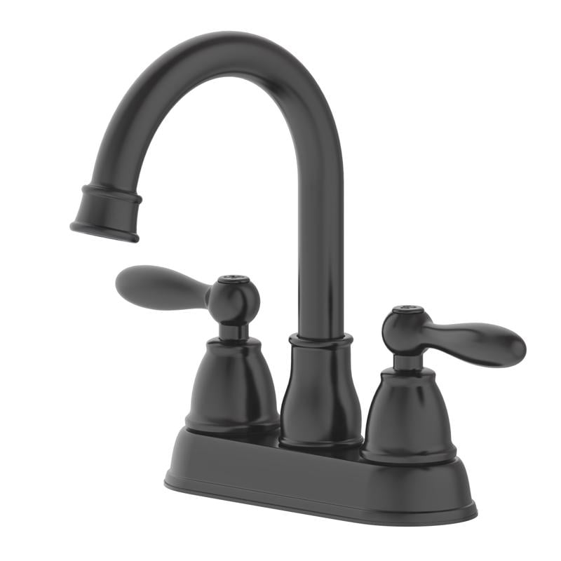 Picture of Oakbrook 4027811 4 in. Jennifer Traditional Centerset Bathroom Sink Faucet&#44; Matte Black