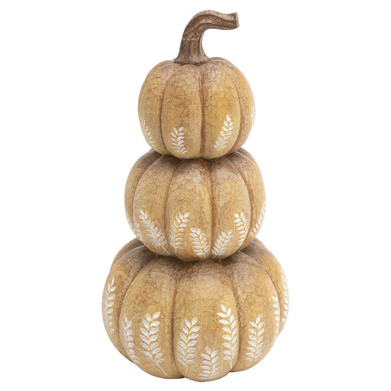 Gerson 9106724 11 in. Harvest Stacking Pumpkins Fall Decor - Pack of 4