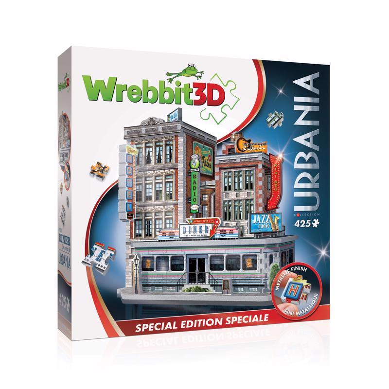 9113693 Urbania 1950s Diner 3D Jigsaw Puzzle, Multi Color - 425 Piece