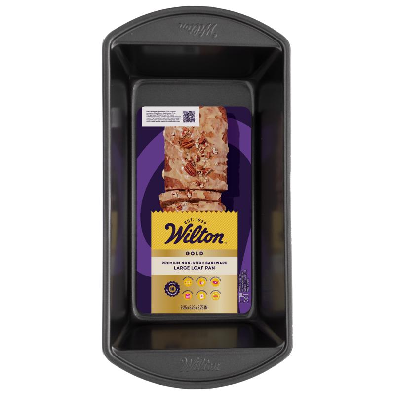 Picture of Wilton 6089595 5 x 9 in. Gold Loaf Pan, Black