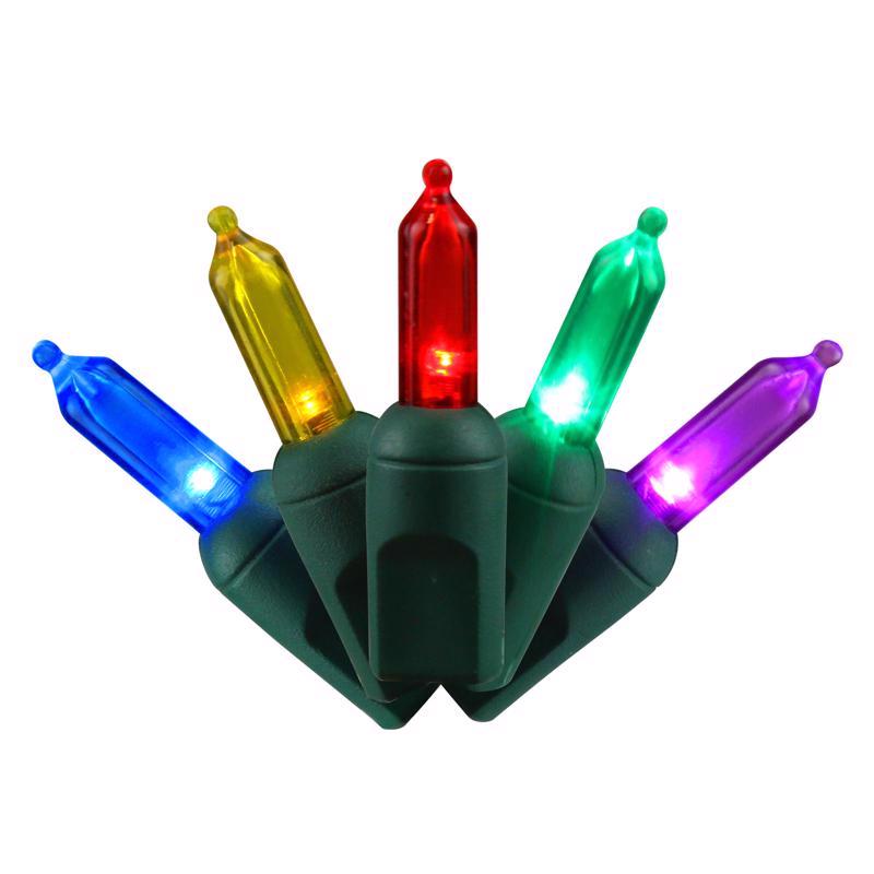 9107759 LED T5 Multi Color String Christmas Lights - 50 Count - Pack of 12