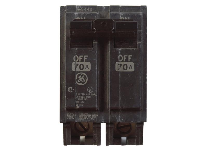 THQL2170 Feeder Circuit Breaker, Type THQL, 70 A, 2-Pole, 120/240 V, Non-Interchangeable Trip