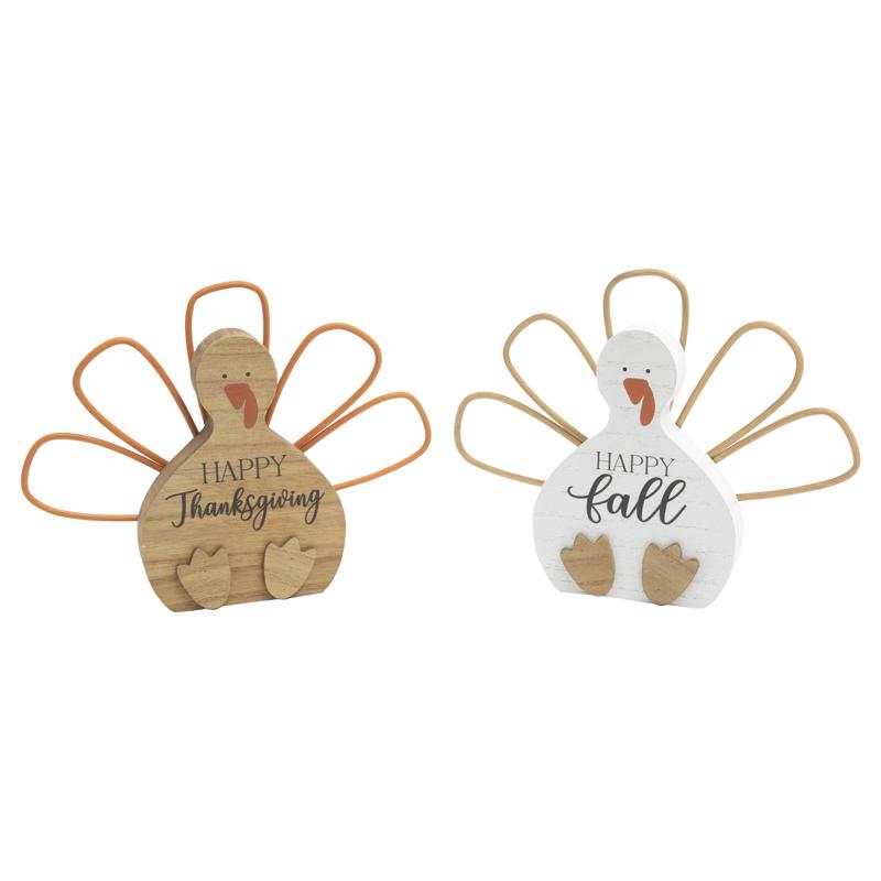 Gerson 9106723 10 in. Harvest Turkey Fall Decor - Pack of 6