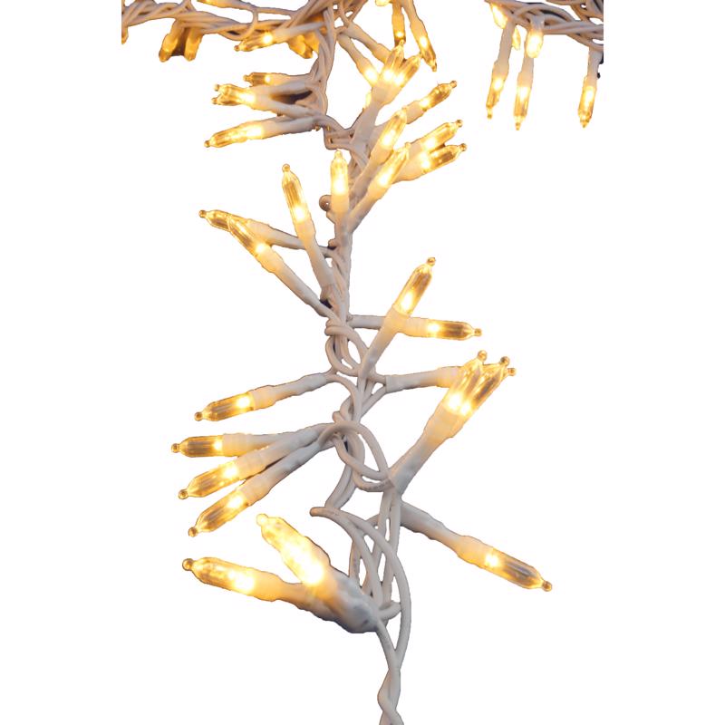 9106487 9 ft. LED Mini Clear String Christmas Lights - 200 Count