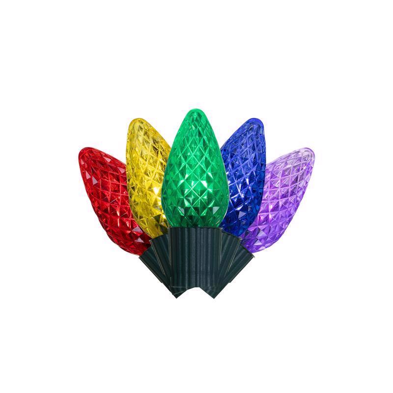 9106837 16 ft. Classic LED C9 Multi Color String Christmas Lights, 25 Count