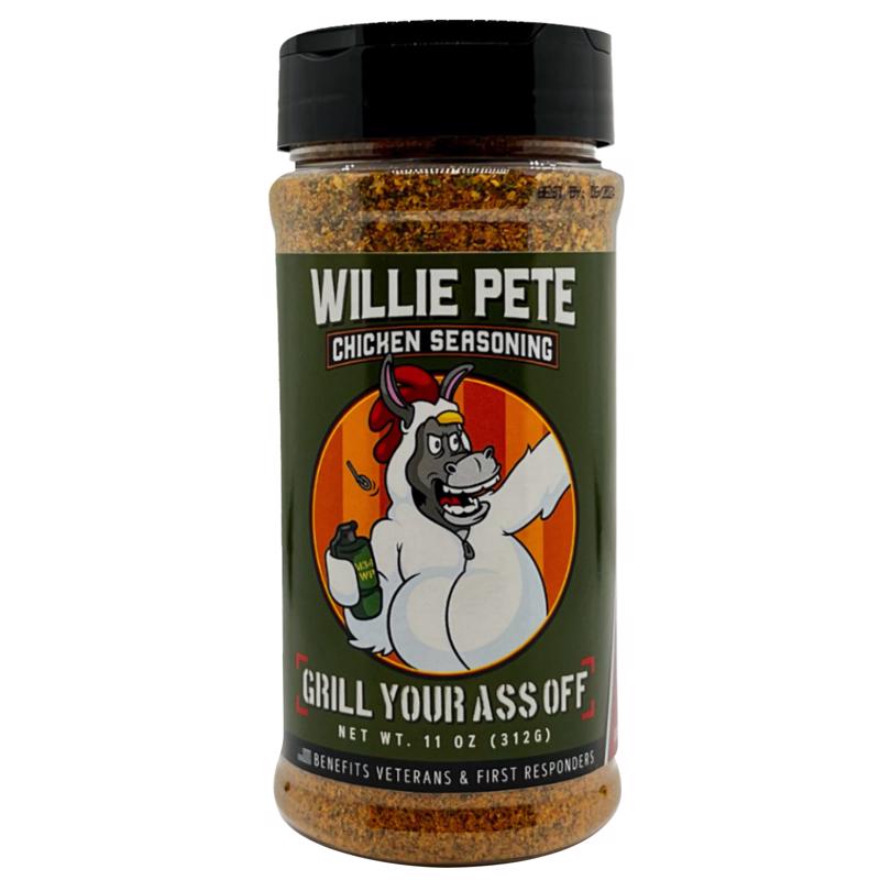8088014 11 oz Willie Pete Chicken BBQ Seasoning