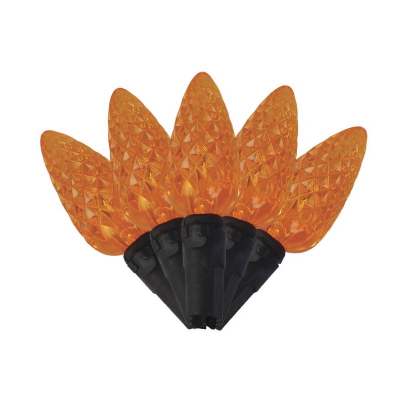 9107117 Orange LED Anti Flicker String Lights - 100 Count