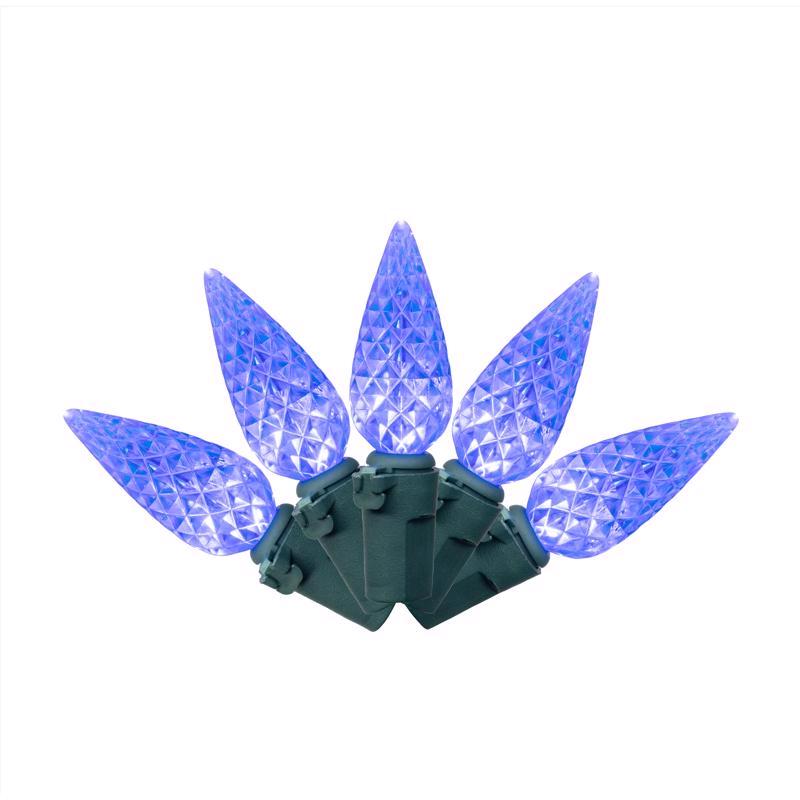 9106823 297 ft. Classic LED C6 Blue String Christmas Lights - 100 Count
