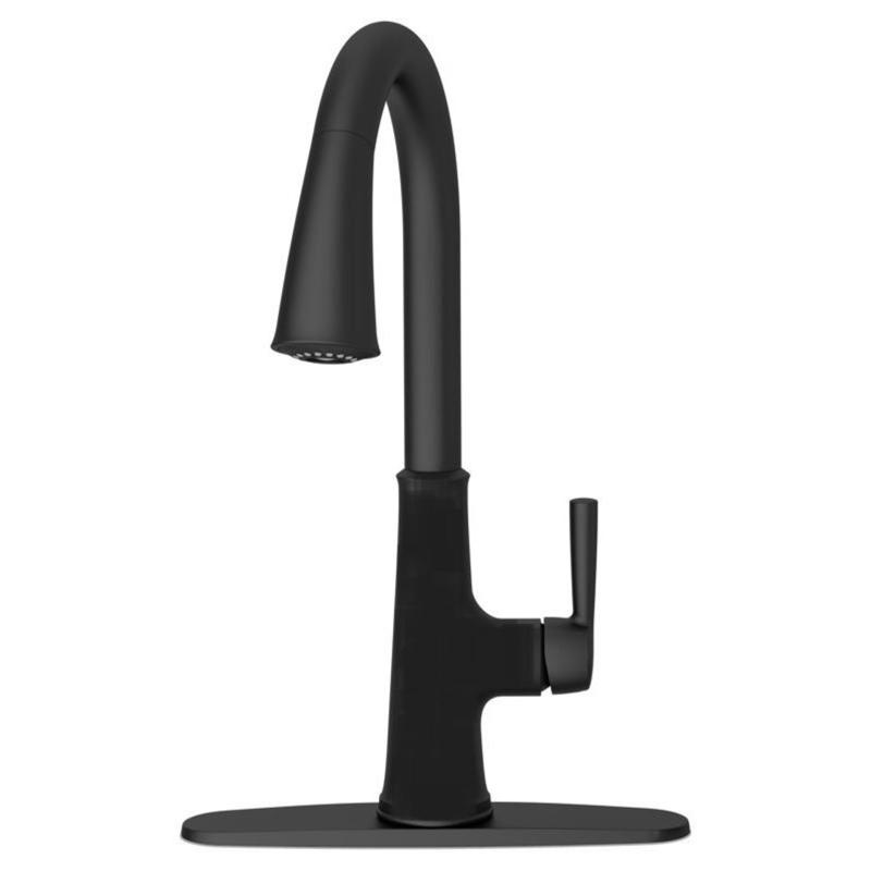 4027790 Vela One Handle Matte Black Pull-Down Kitchen Faucet