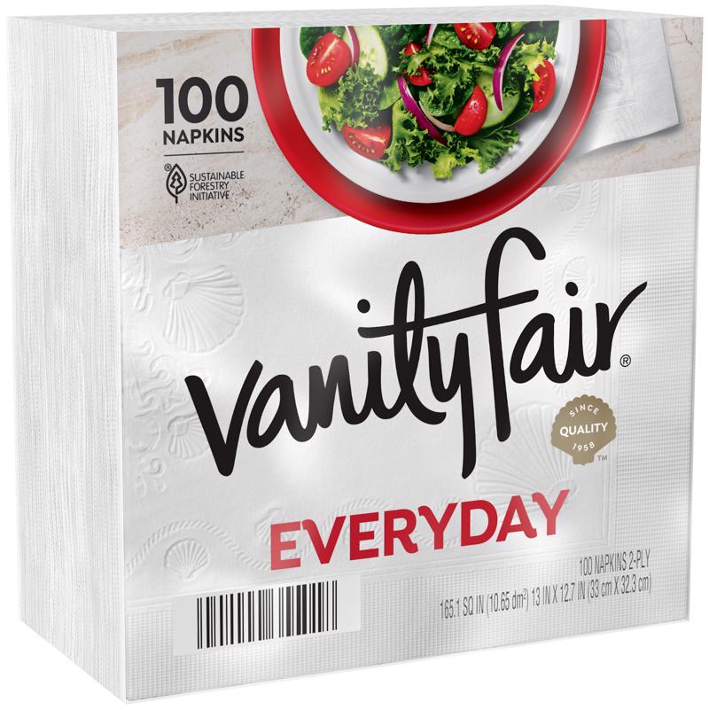 6090199 White 2 Ply Napkins  Pack of 100