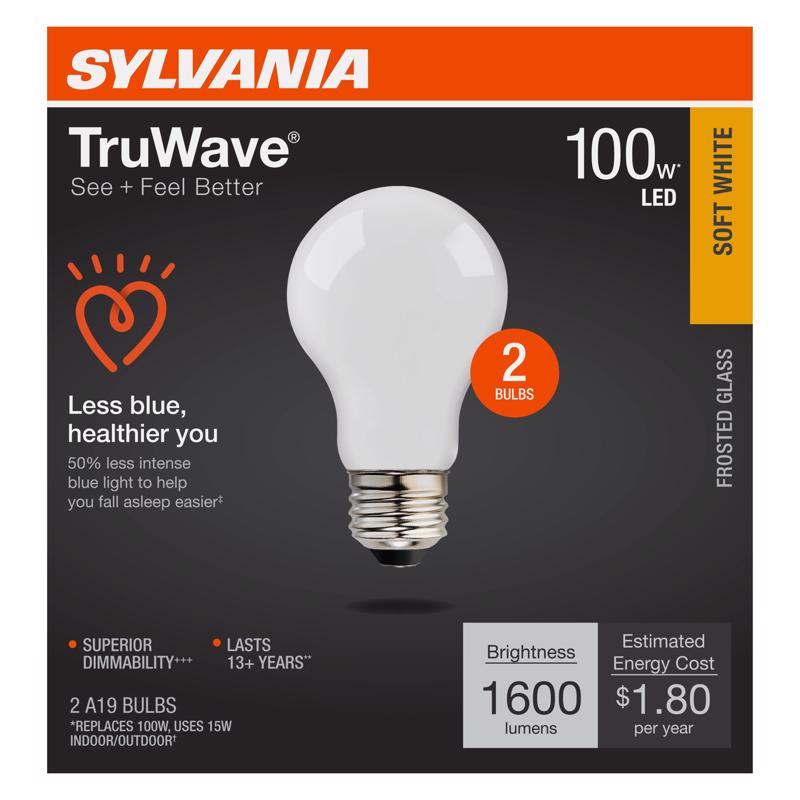 3021919 A19 E26 Medium LED Soft White Bulb with 100W Equivalence